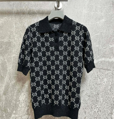 gucci GG short sleeve knitted top