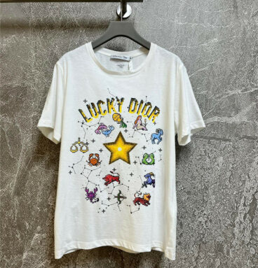 dior lucky constellation print t shirt