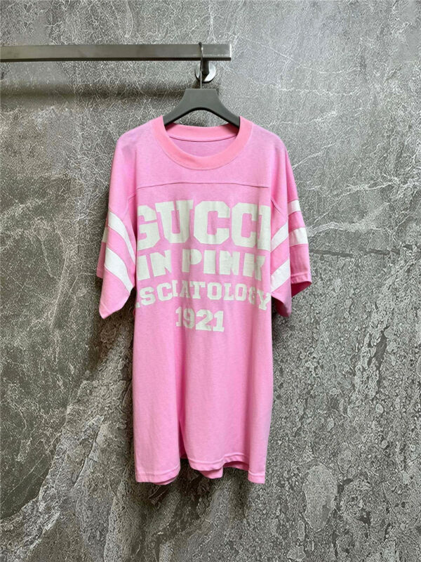 gucci pink cracked t shirt