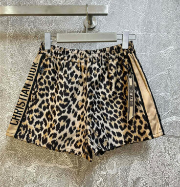 dior leopard shorts