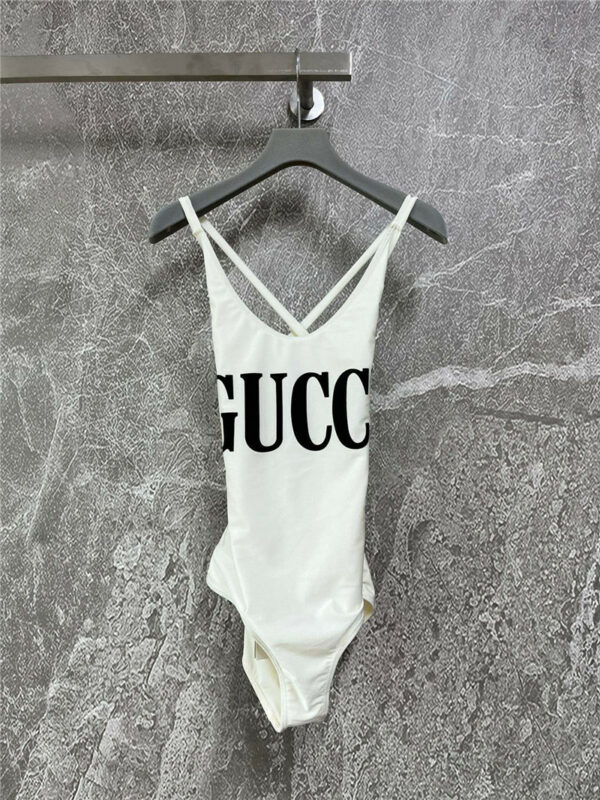 gucci letter logo swimsuit