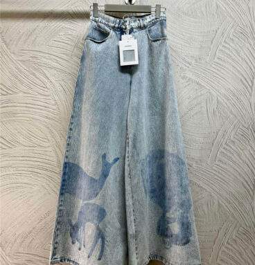 chanel fawn print jeans
