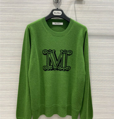 maxmara logo letter cashmere sweater