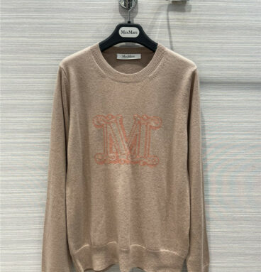 maxmara logo letter cashmere sweater