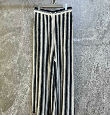 dior CD vertical stripes gradient wide leg pants