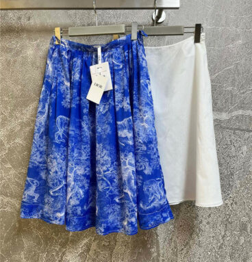 dior lake blue jouy forest animal skirt