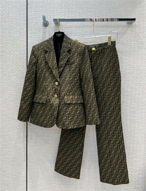 versace fendi FF jacquard suit trousers suit
