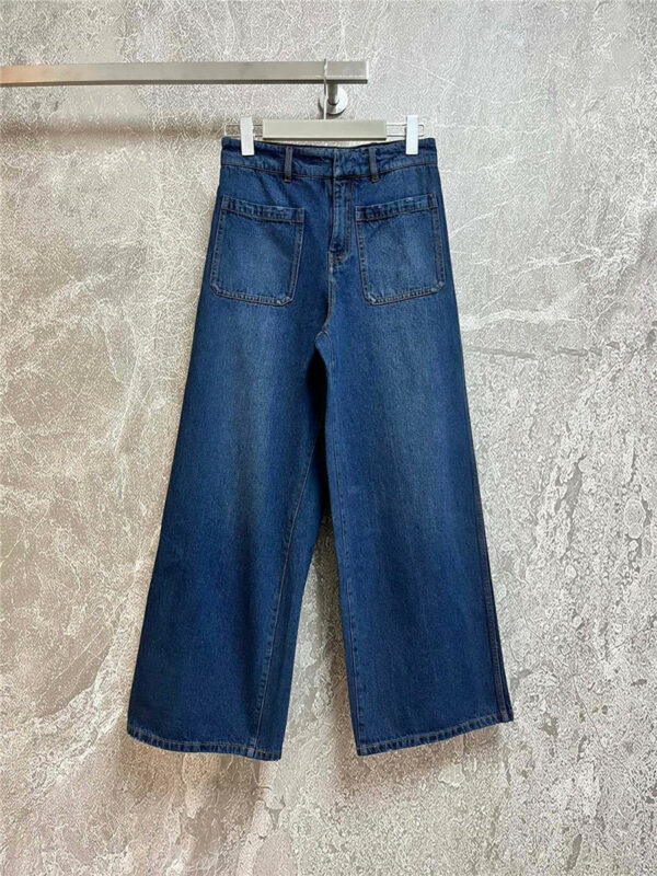 dior wide-leg straight-leg jeans