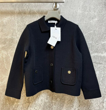 dior knitted short coat