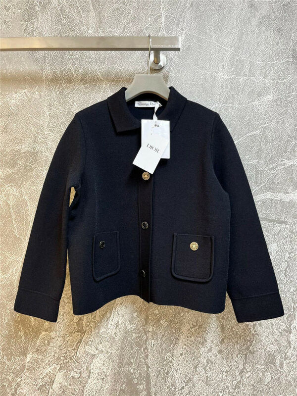 dior knitted short coat