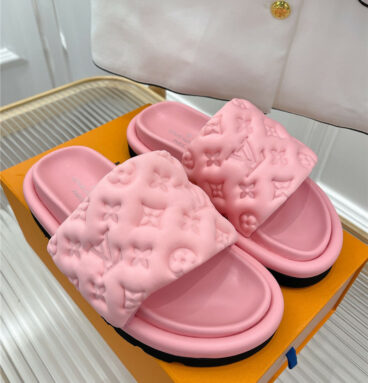 louis vuitton lv Velcro platform slippers