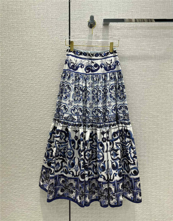 dolce & gabbana d&g cotton print skirt