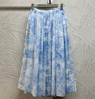 dior blue animal skirt
