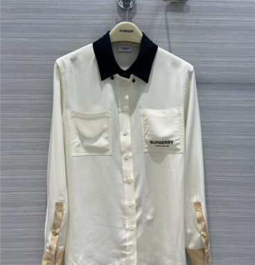 burberry silk white shirt