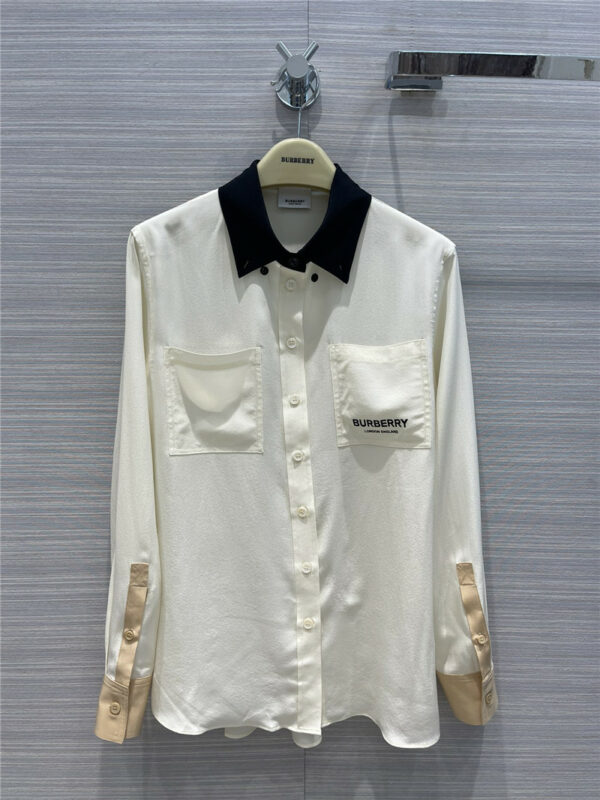 burberry silk white shirt