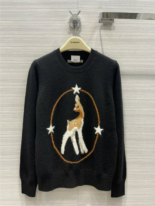 burberry fawn-print cashmere sweater