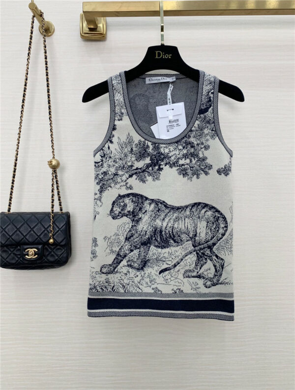 dior jouy jungle animal print vest top