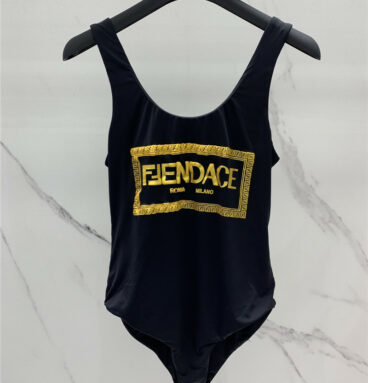 versace fendi logo swimsuit