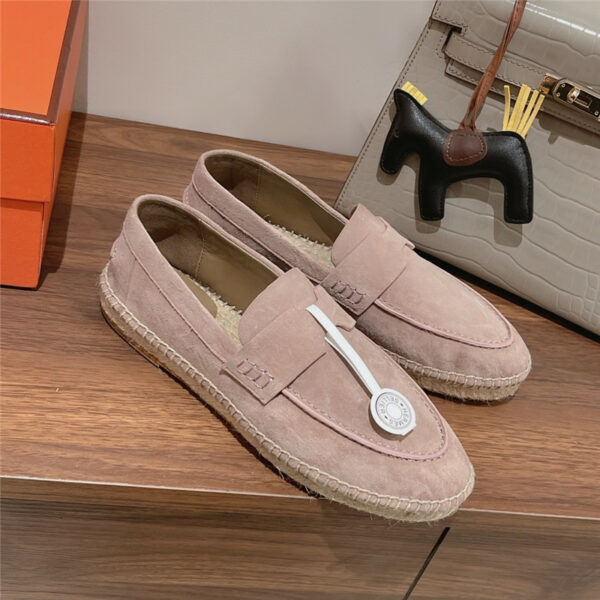hermes classic flat loafers