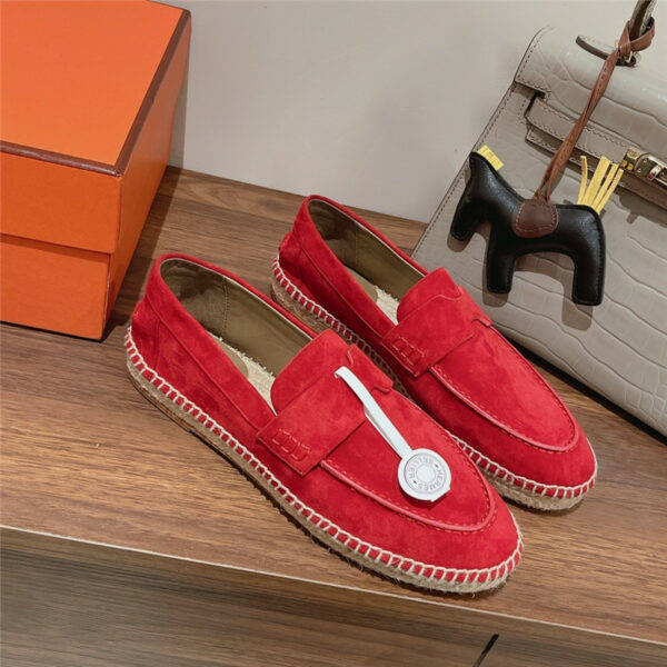 hermes classic flat loafers