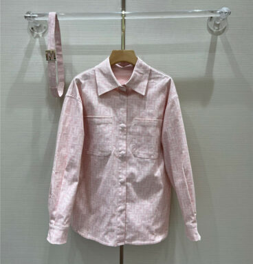 fendi pink FF jacquard shirt