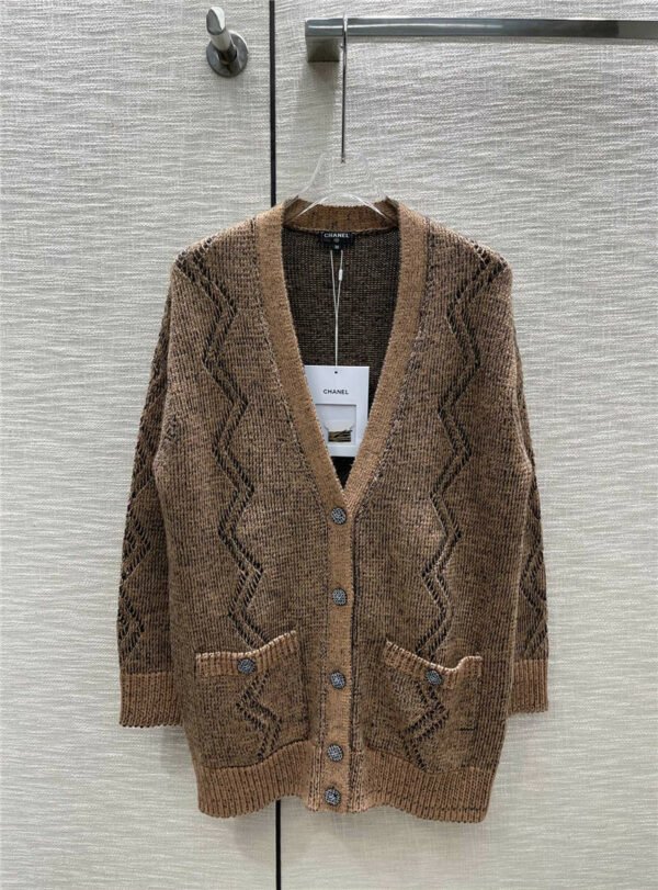 chanel V-neck knitted cardigan