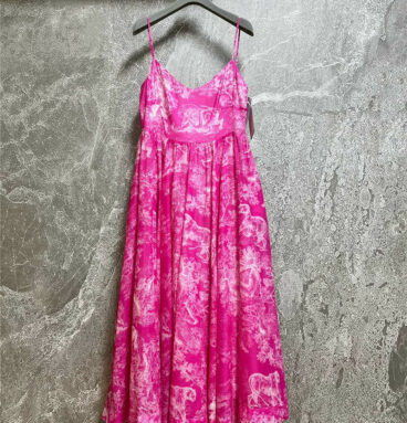 dior pink tulle slip dress