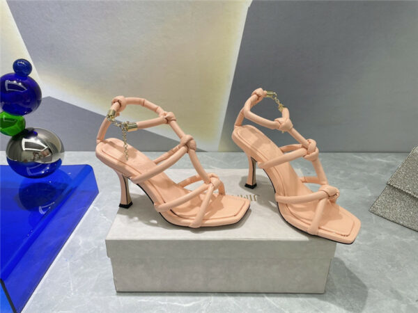 jimmy choo square toe heeled sandals