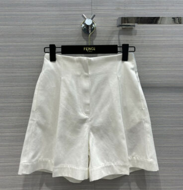 fendi white high waist shorts