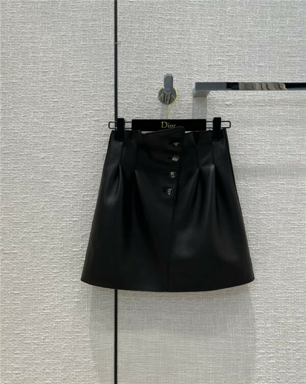 dior CD leather skirt