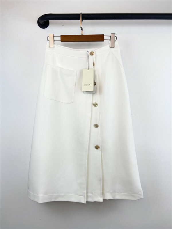 gucci open button skirt