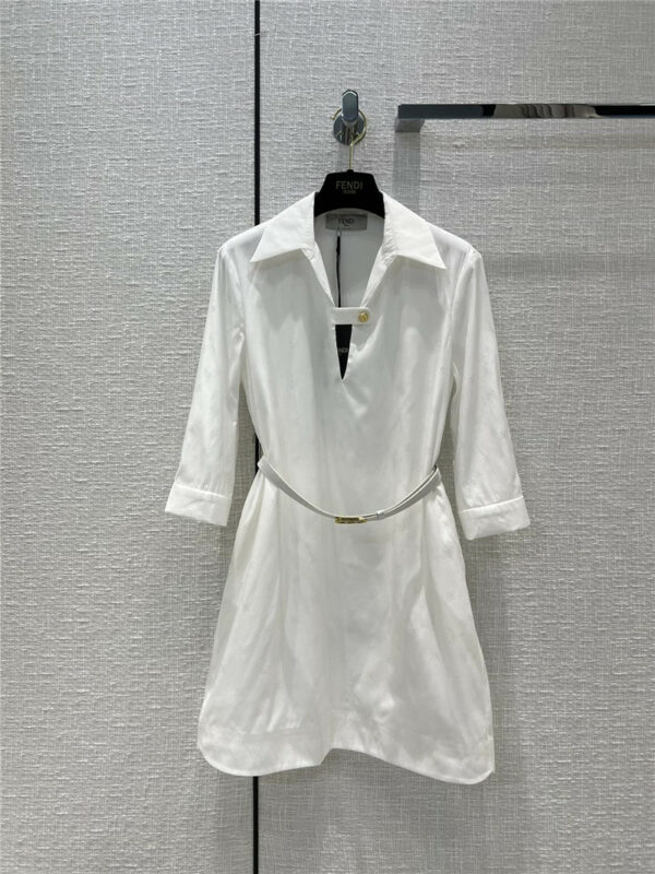 fendi white shirt dress