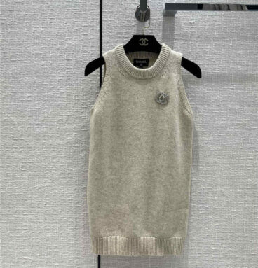 chanel wool knitted vest