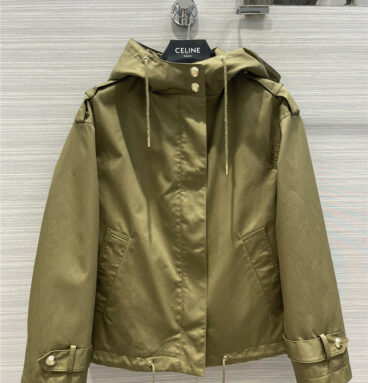 celine cropped hooded jacket