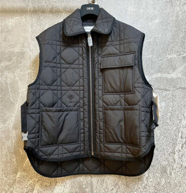 dior plaid cotton vest