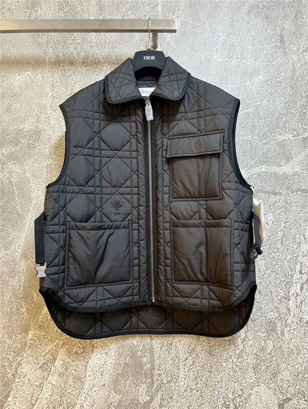 dior plaid cotton vest