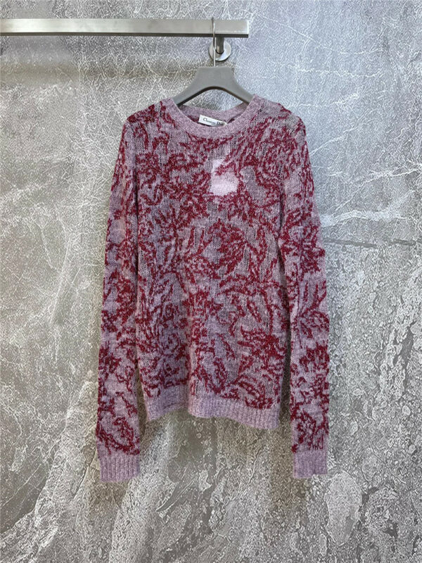 dior cutout mohair cashmere sweater