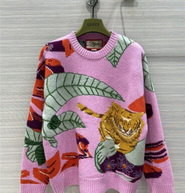 gucci tiger cashmere sweater