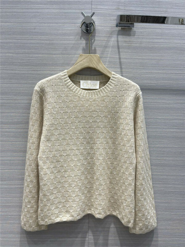 chloe color-block cashmere sweater