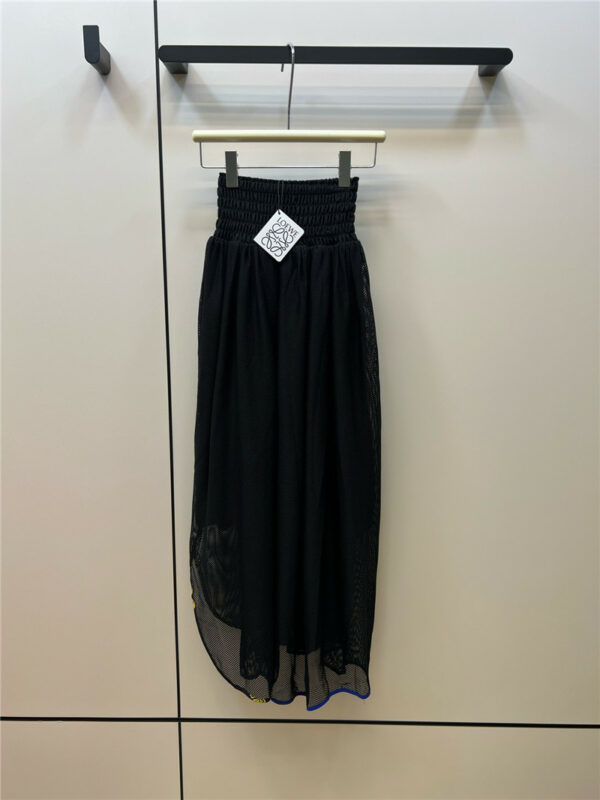 loewe black mesh tube top skirt