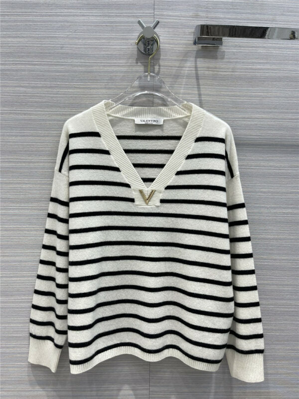 valentino striped cashmere sweater