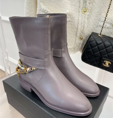 chanel classic jewel chain ankle boots