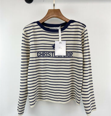 dior striped knitted long sleeves