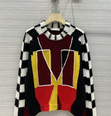 chloe striped color-block cashmere sweater