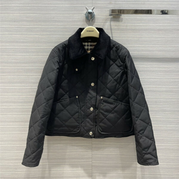 burberry reversible diamond-quilted quilted jacket