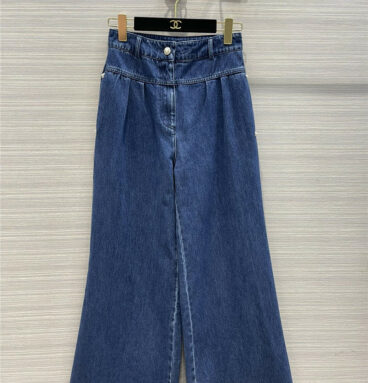 chanel high waist wide leg jeans
