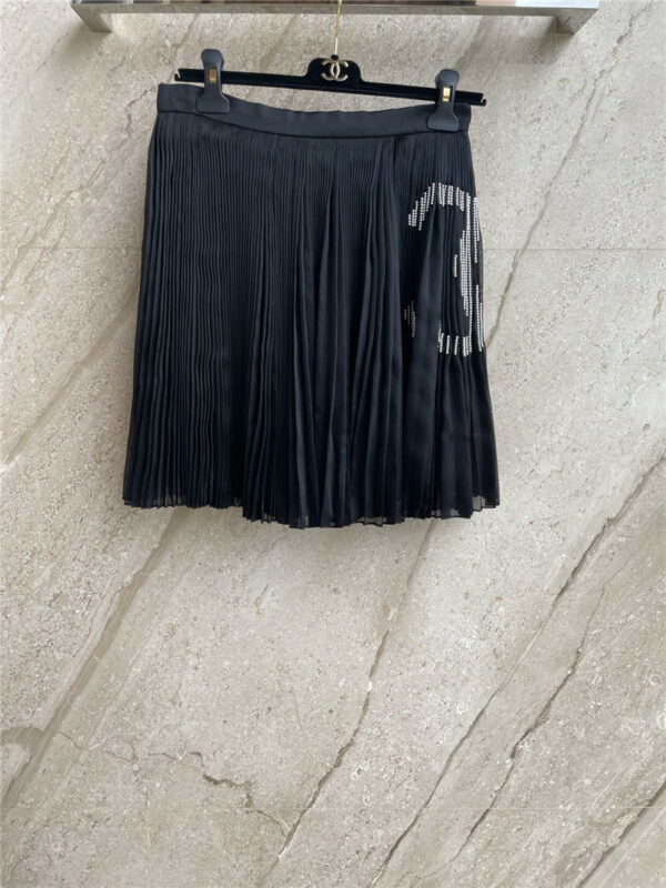 chanel three-layer silk foldable skirt