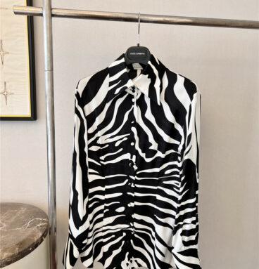 Dolce & Gabbana d&g silk zebra-print shirt