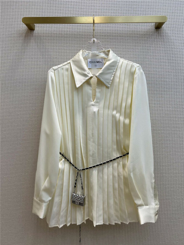 chanel pleated shirt