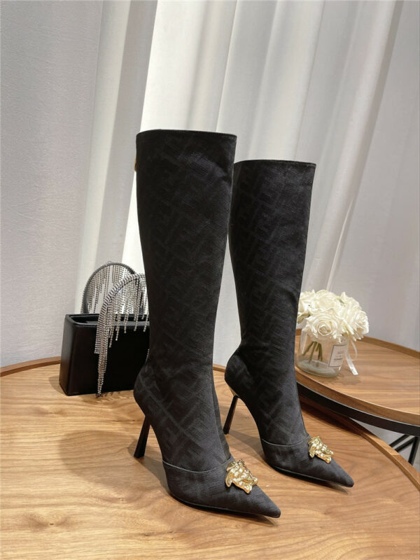 Versace Fendace FF Jacquard Boots